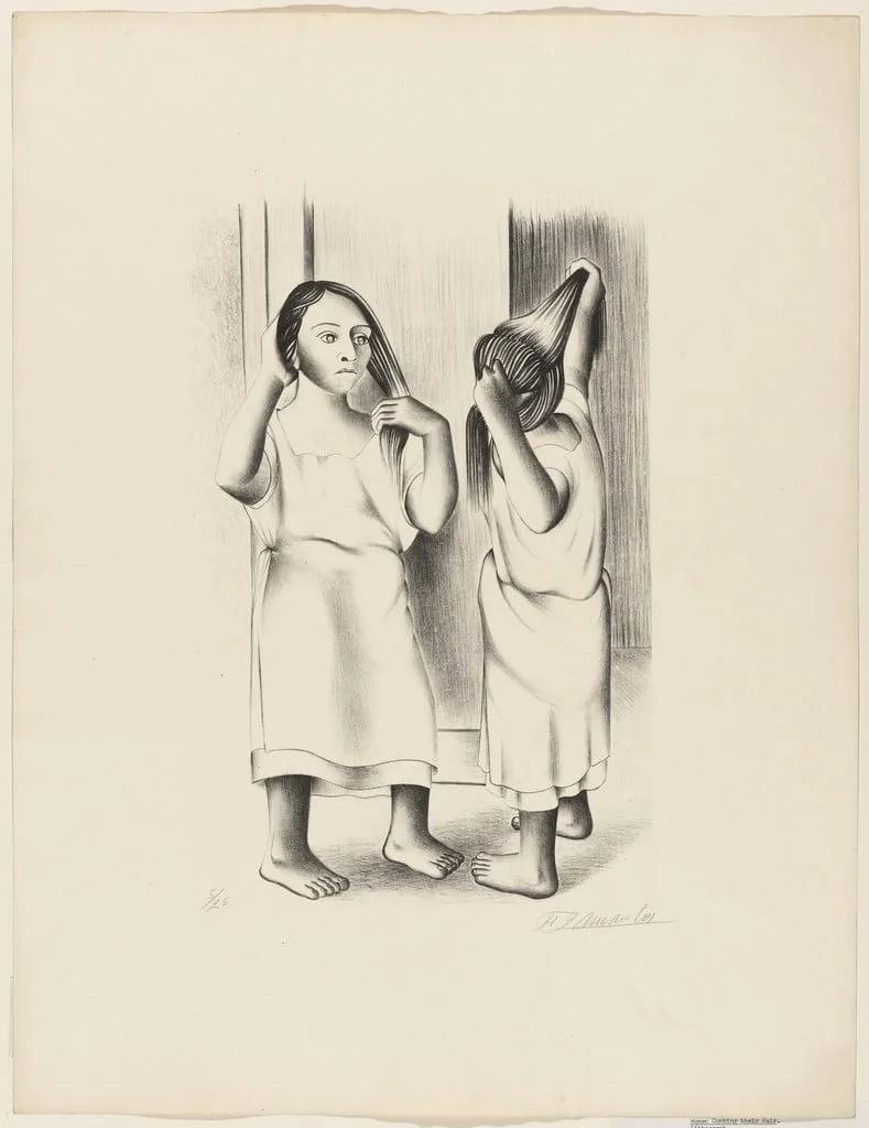 Untitled, by Francisco Dosamantes, ink, 1946