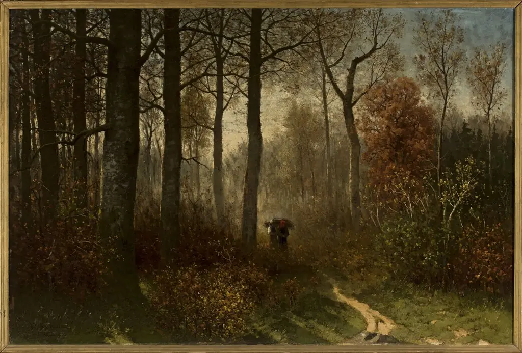 Women in the forest carrying brushwood