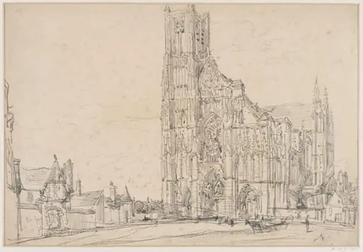 Exterior view of a church in France