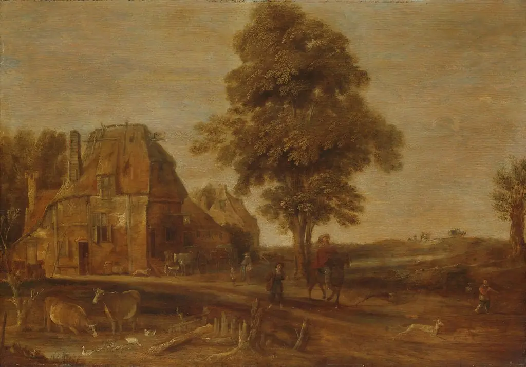 Landscape with watering place