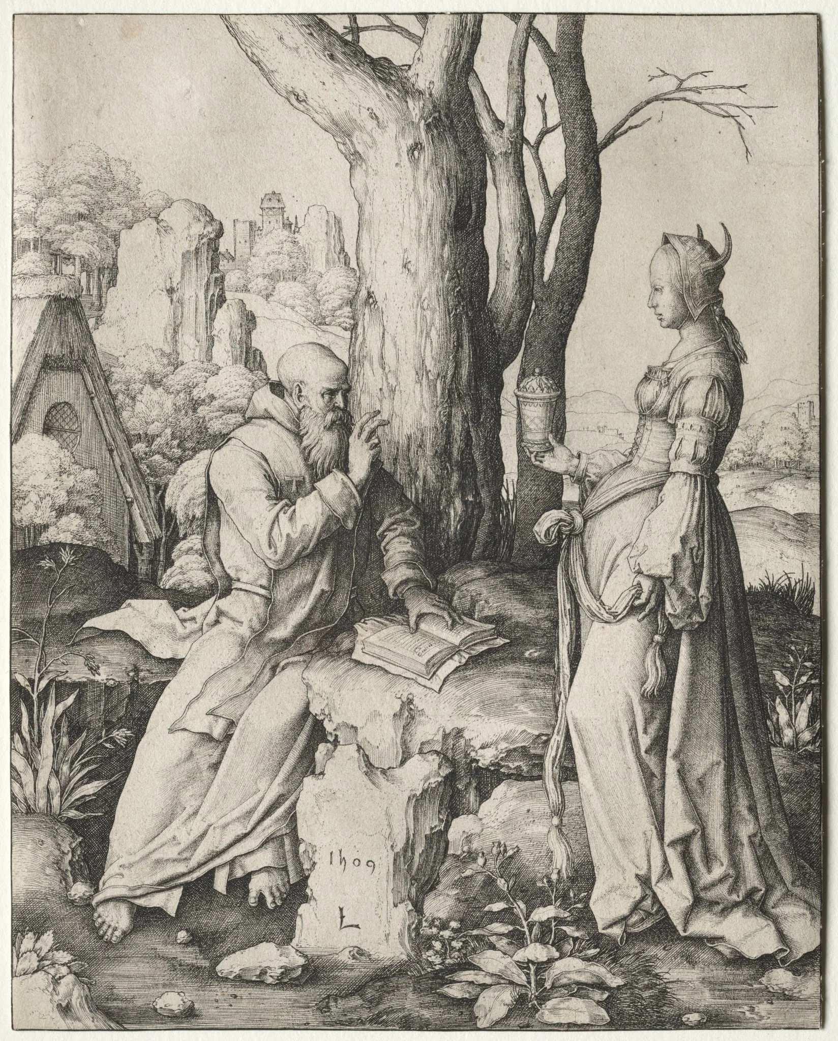 The Temptation of St. Anthony, by Lucas van Leyden, 1509