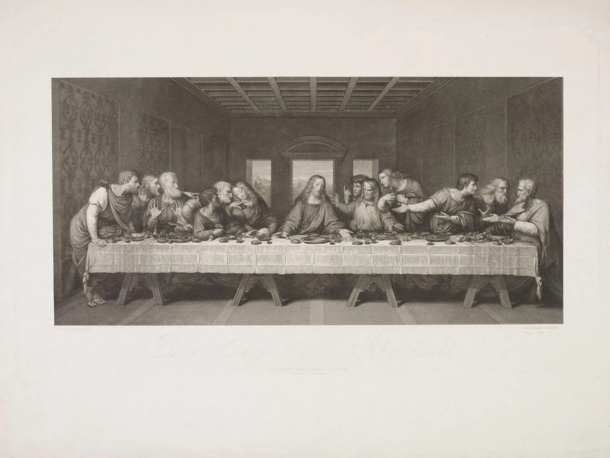 The Last Supper, by Hans Rudolph Rahn, 1850
