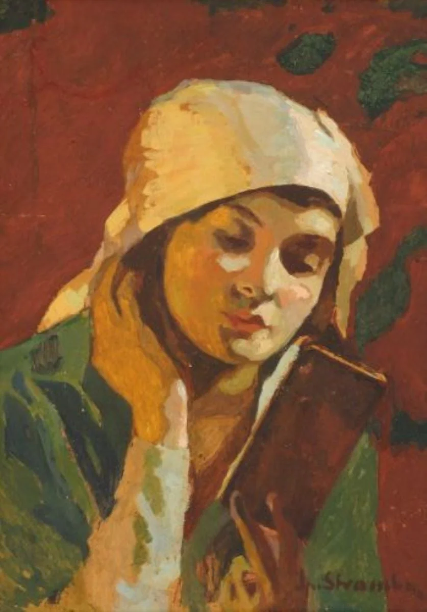Femeie citind, by Ipolit Strâmbu(lescu), unspecified, 1912