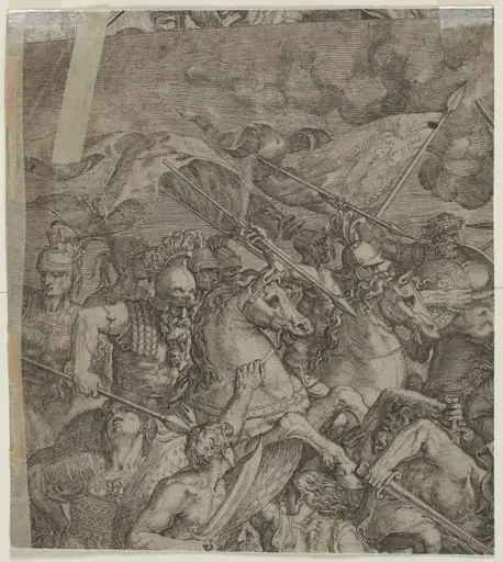 Battle of the Milvian Bridge (fragment) (verso)