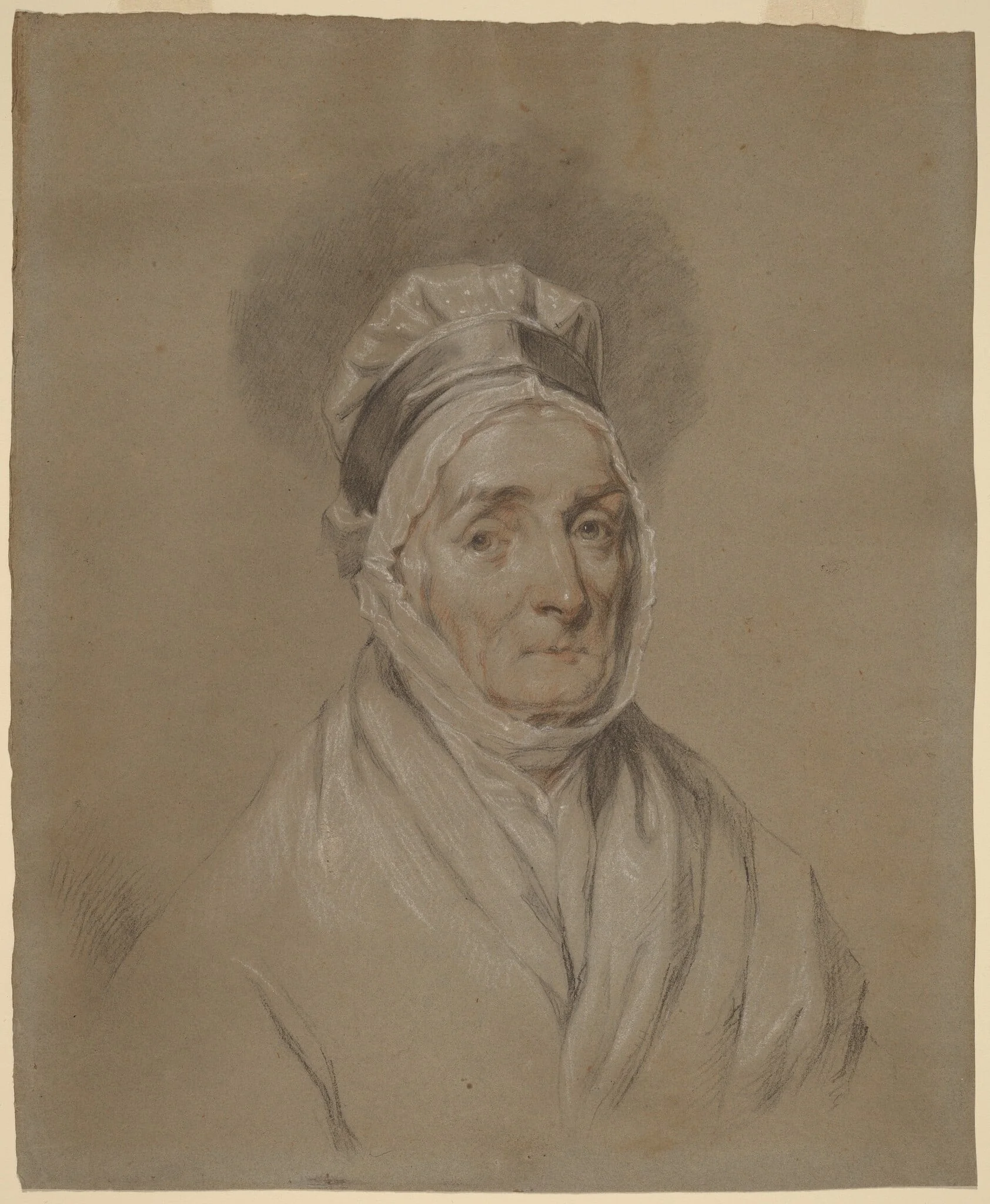 Mrs. Benjamin Fisher, by Gilbert Stuart, chalk, 1792