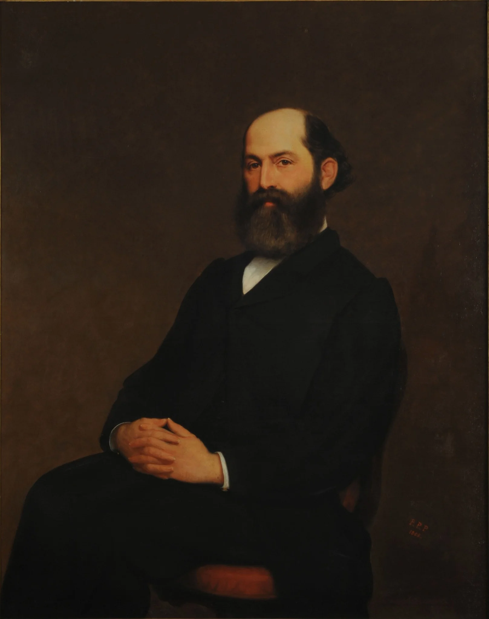Portrait of Don Camilo Aldao, by Prilidiano Pueyrredón, oil, 1865