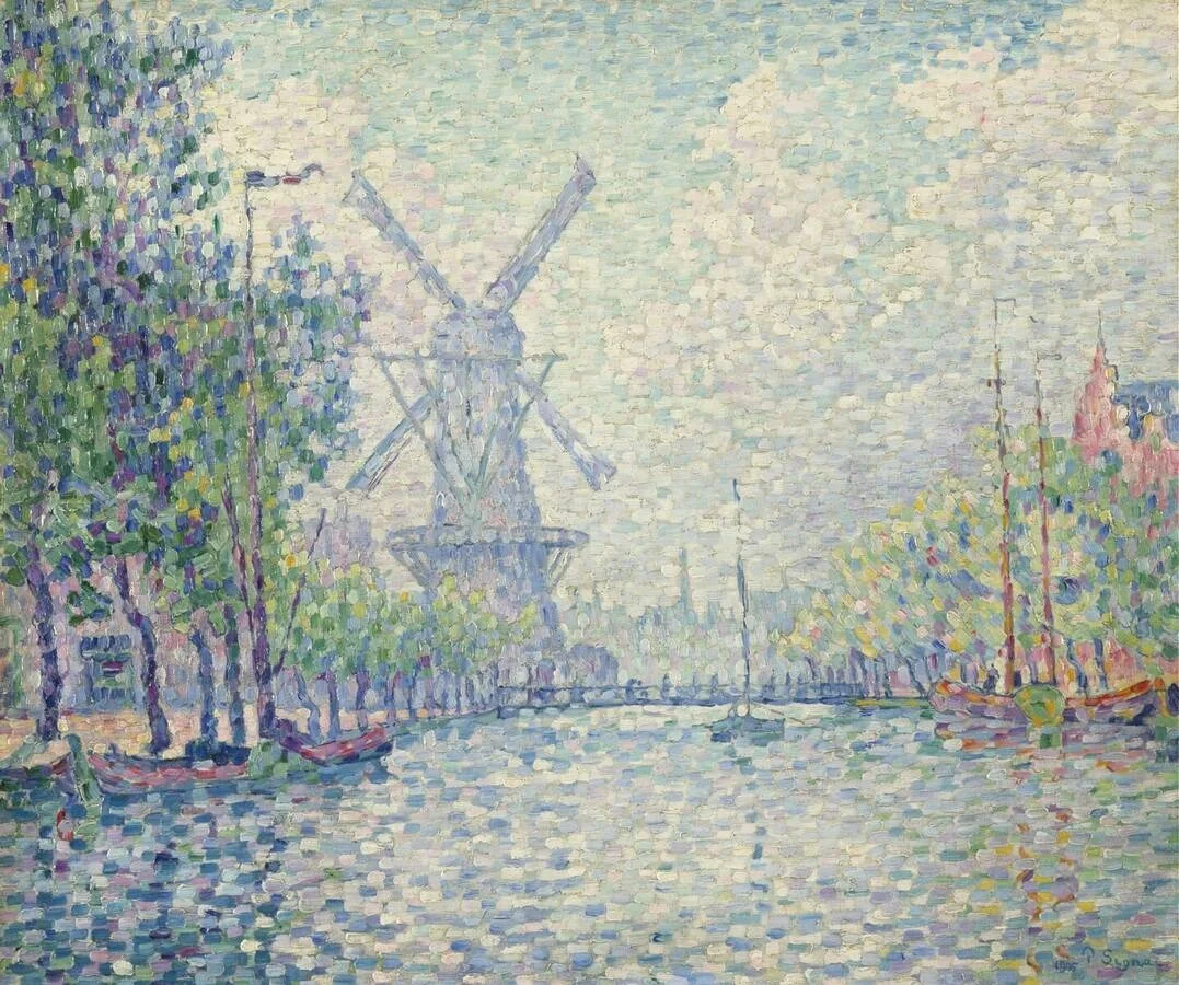 Rotterdam, the mill, the canal, the morning, by Paul Signac, unspecified, 1906