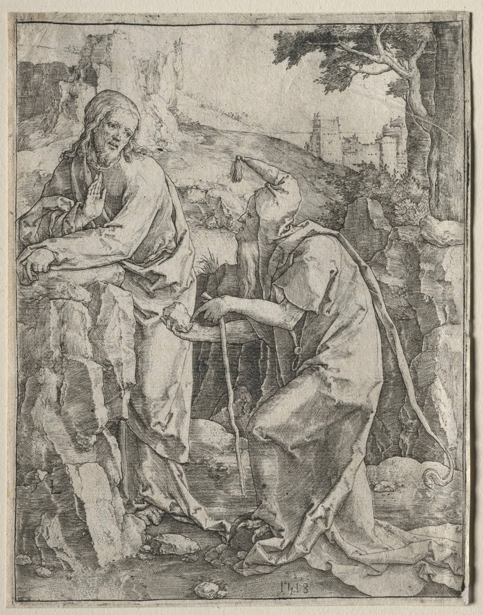 The Temptation of Christ, by Lucas van Leyden, 1518