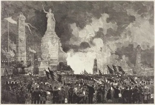 14 Juillet.  Illumination de la Place de la République