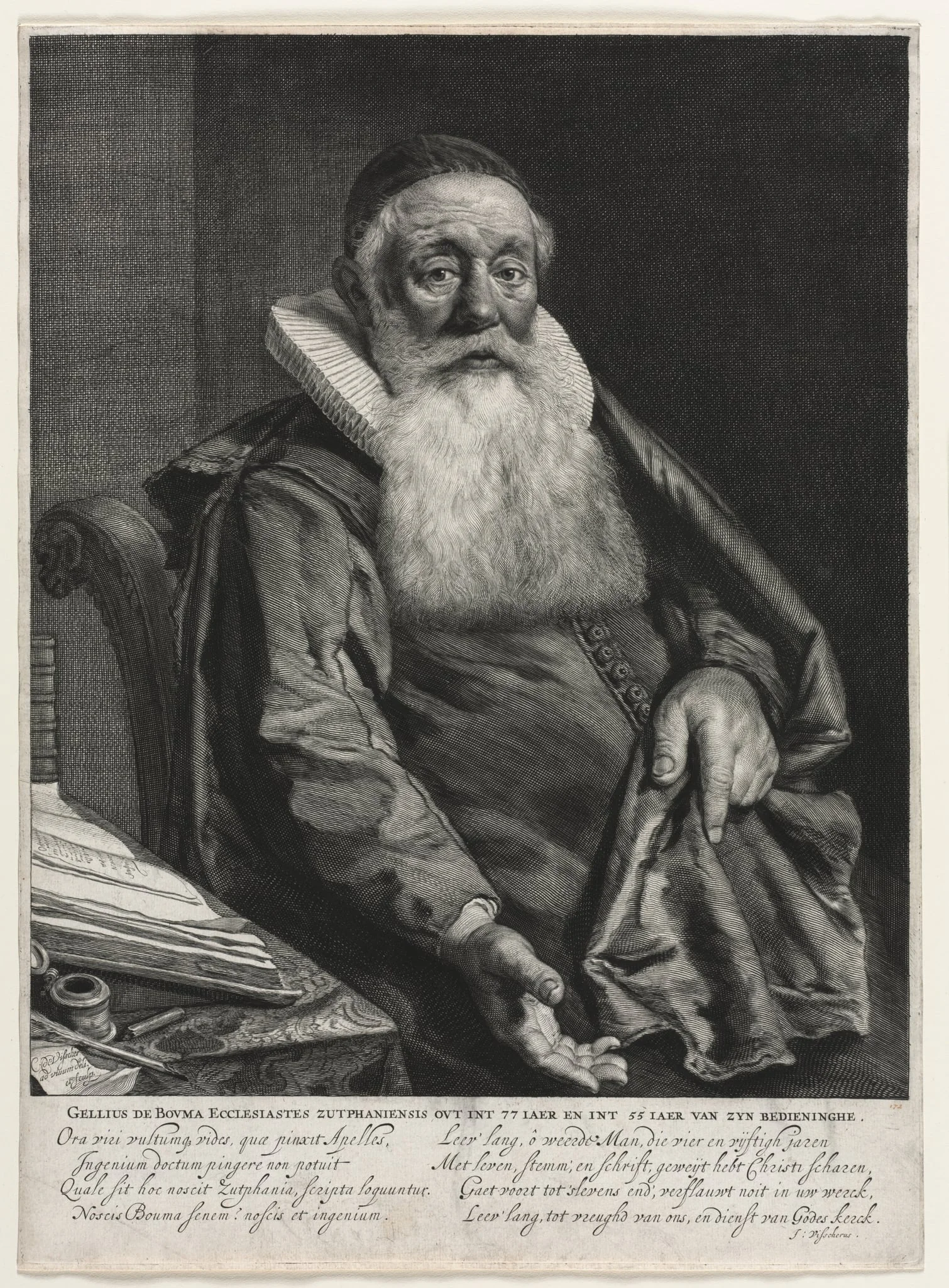 Gellius de Bouma, by Cornelis Visscher, 1656