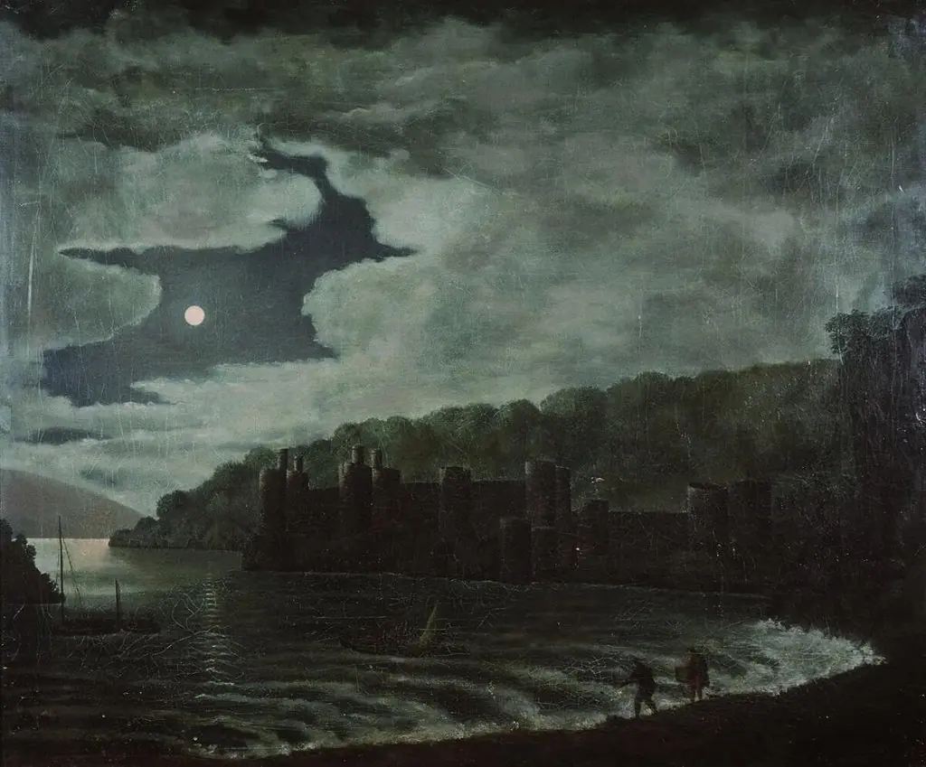 Conway Castle by moonlight