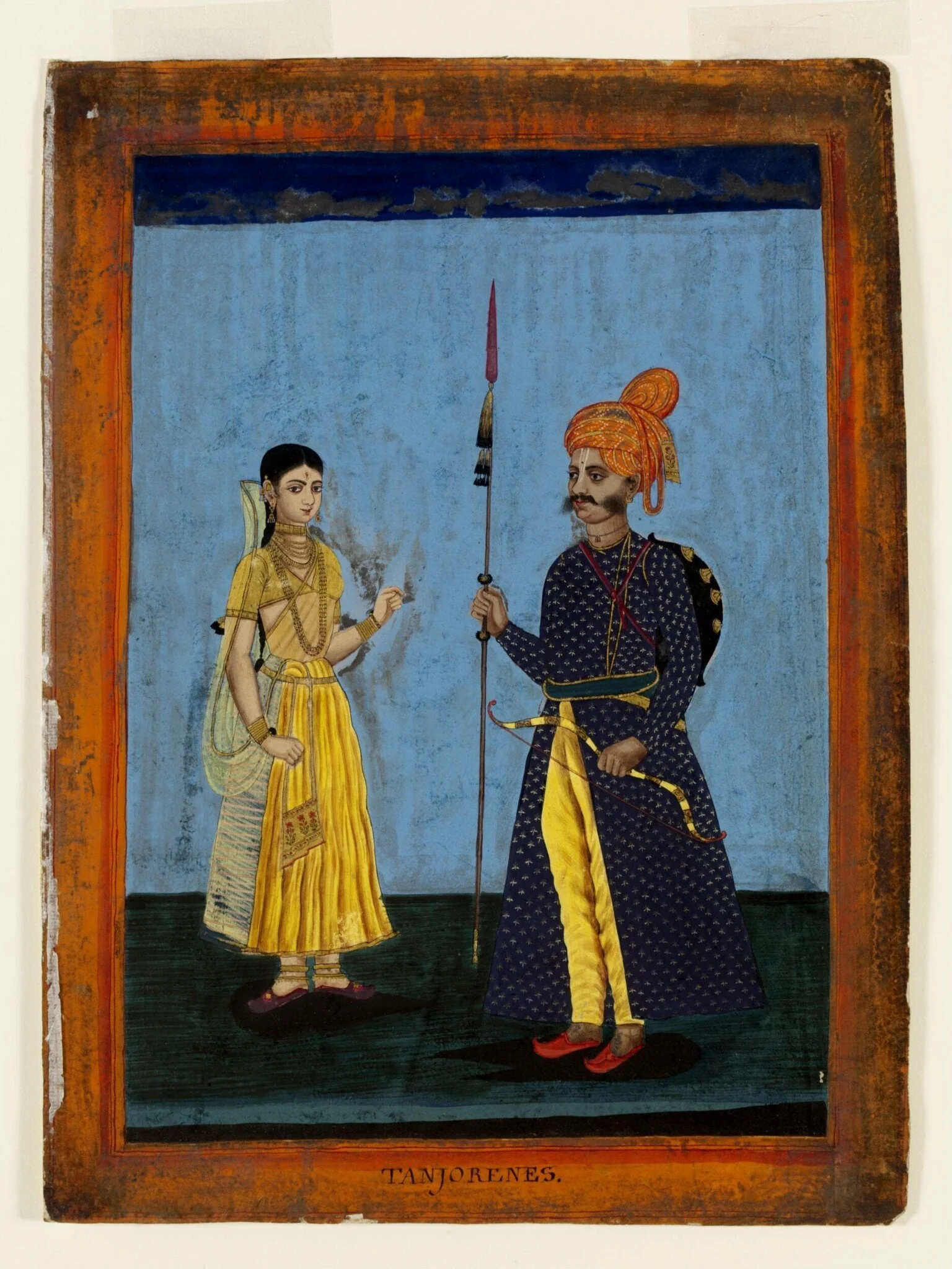 A Tanjore couple, by Unknown, paint, 1770