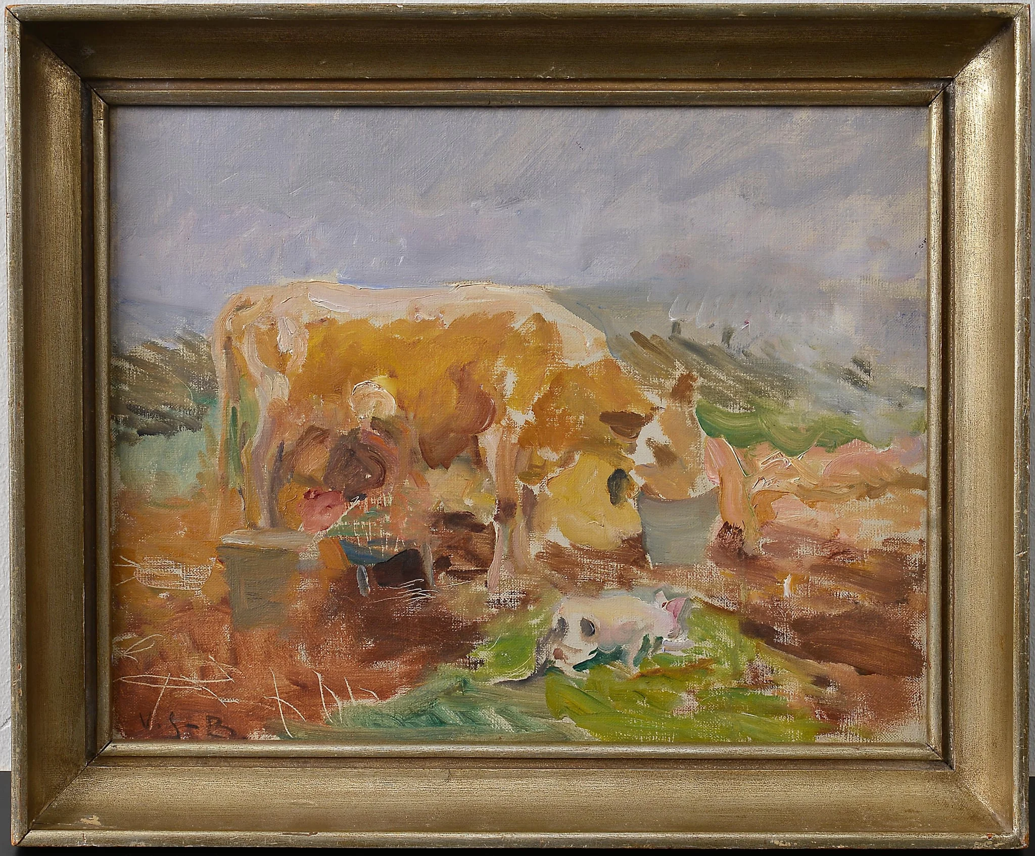 Lehmiä, luonnos, by Venny Soldan-Brofeldt, 1913
