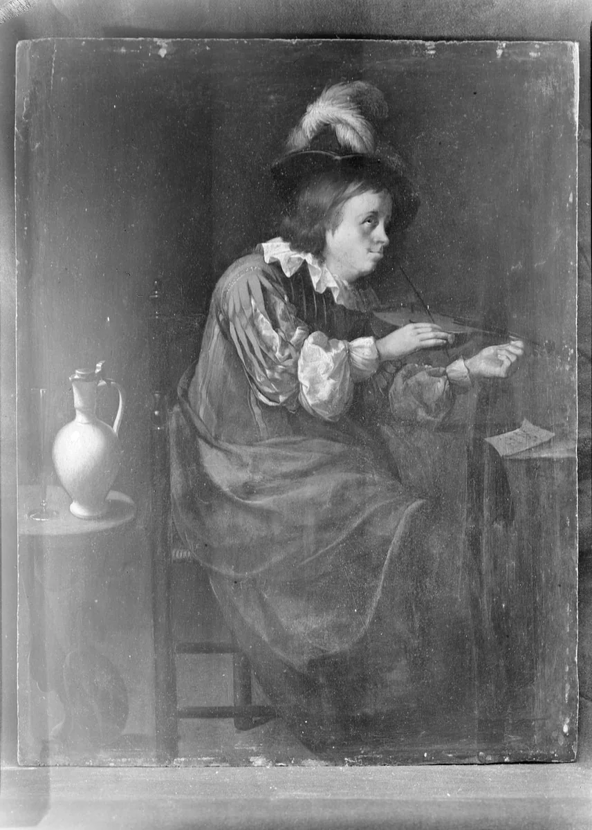 Der Violinenspieler, by Frans van Mieris the Elder, paint, 1668