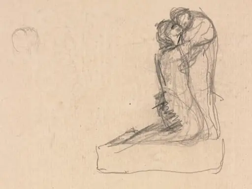 Sketch of Two Figures Embracing (verso)