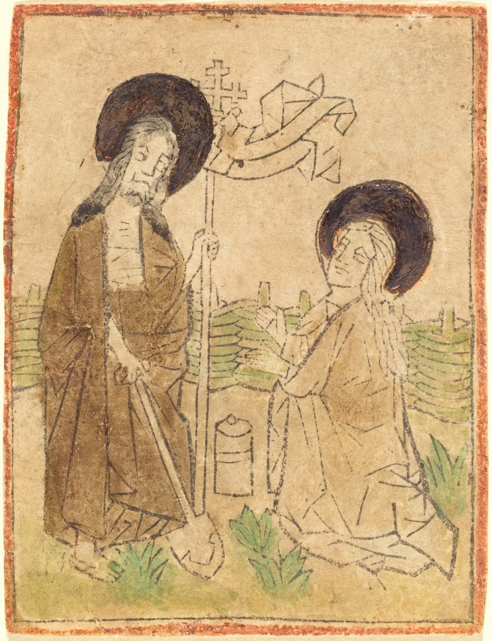 Christ Appearing to Mary Magdalene, by German 15th Century, ink, 1465