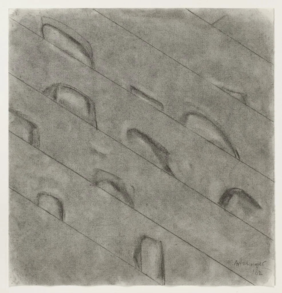 Untitled, by Richard Artschwager, charcoal, 2002