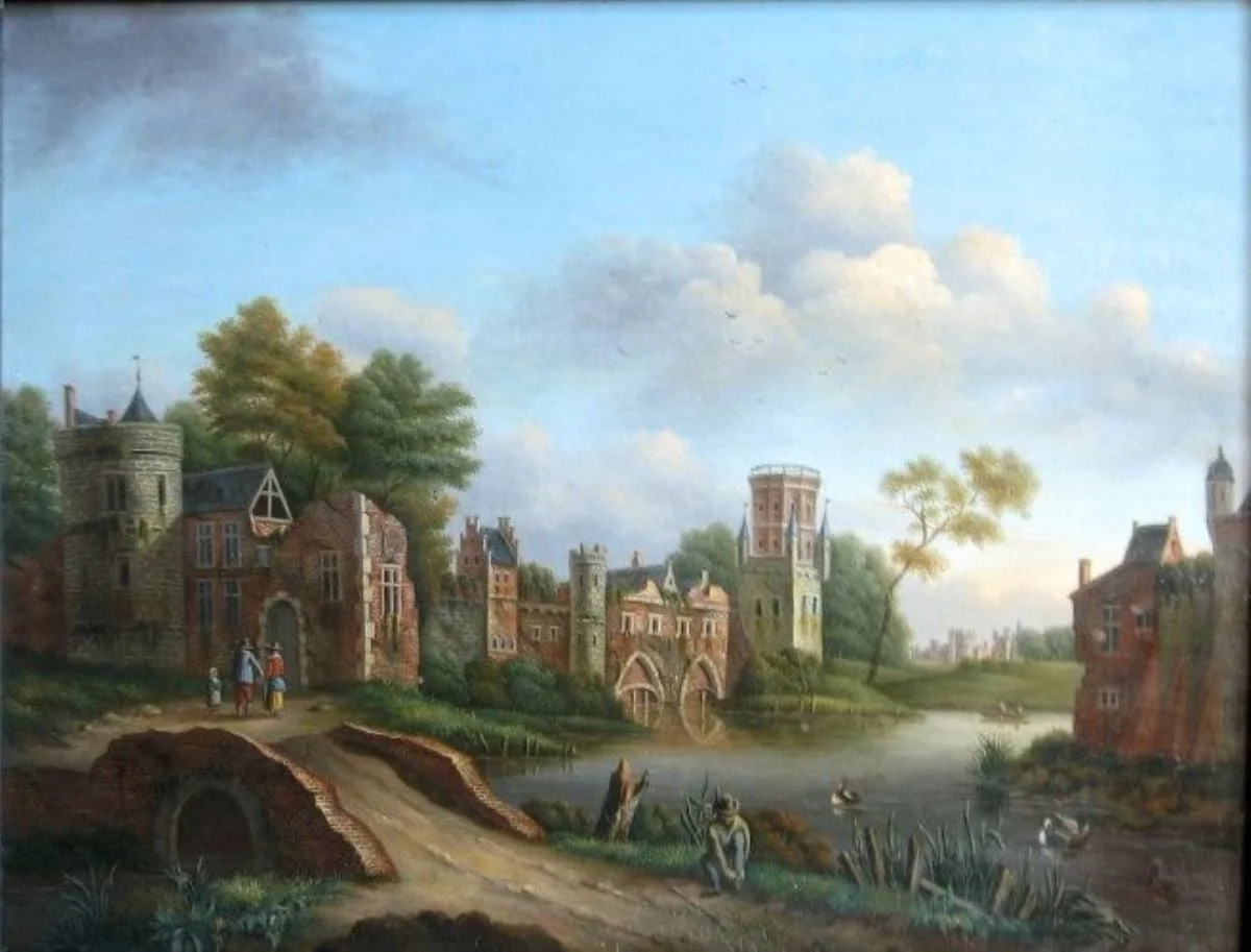 Castel lângă eleșteu, by Unknown, unspecified, 1699