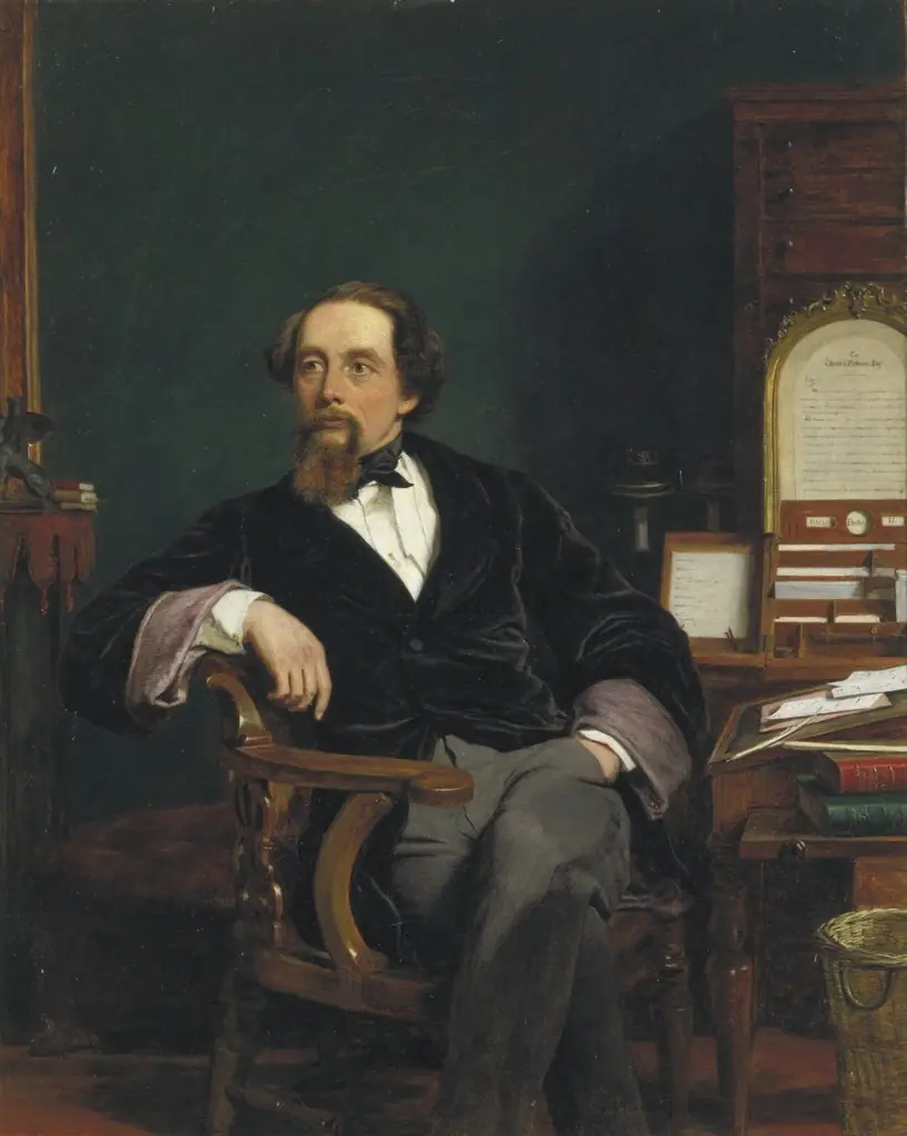Charles Dickens in his Study