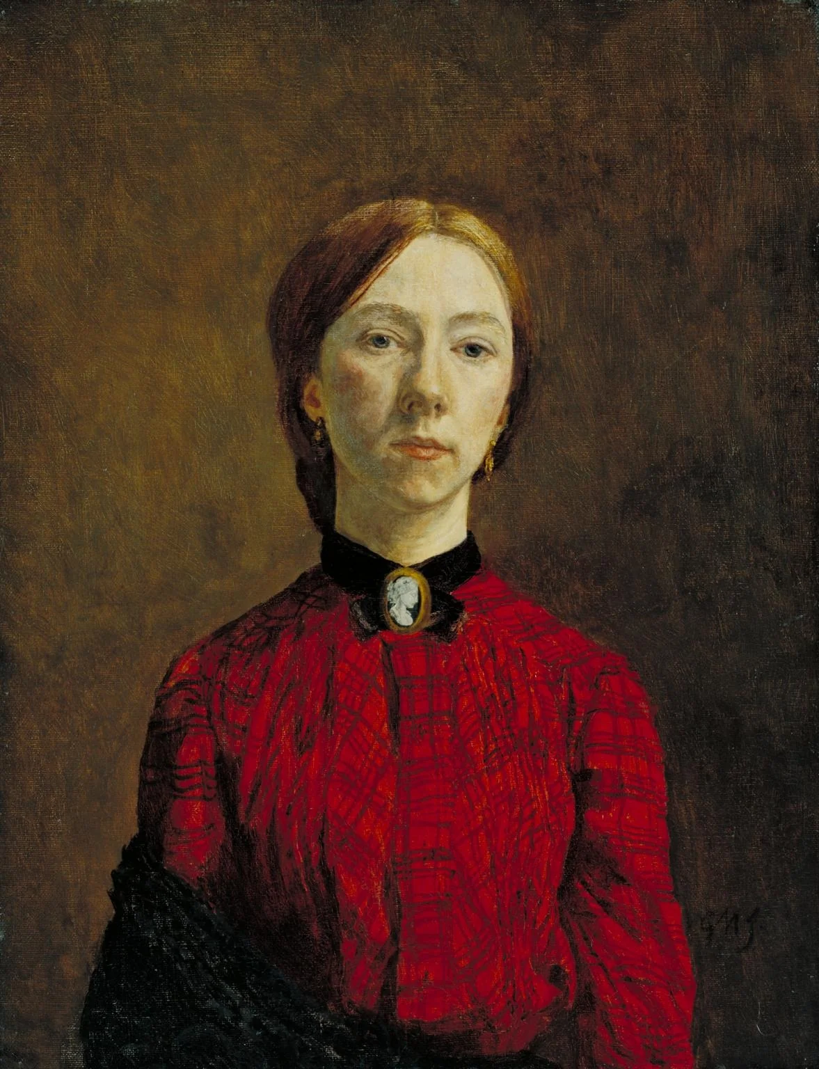 Self-portrait, by Gwen John, oil, 1902