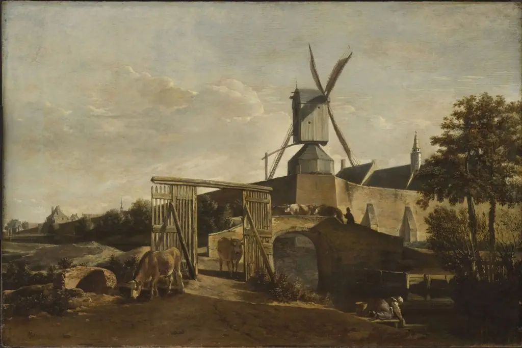 View of the Ramparts of Haarlem with the Pinkmolen