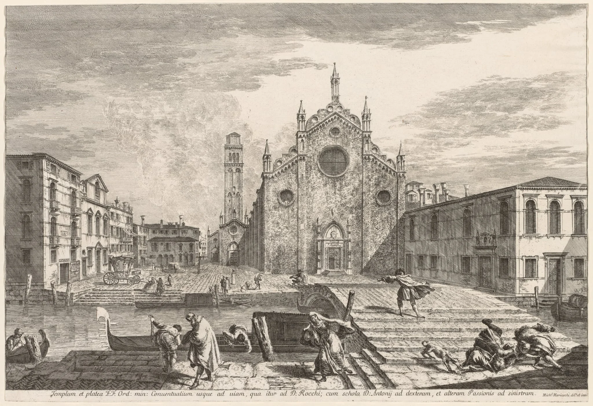 Views of Venice:  Campo dei Frari, by Michele Marieschi, 1741