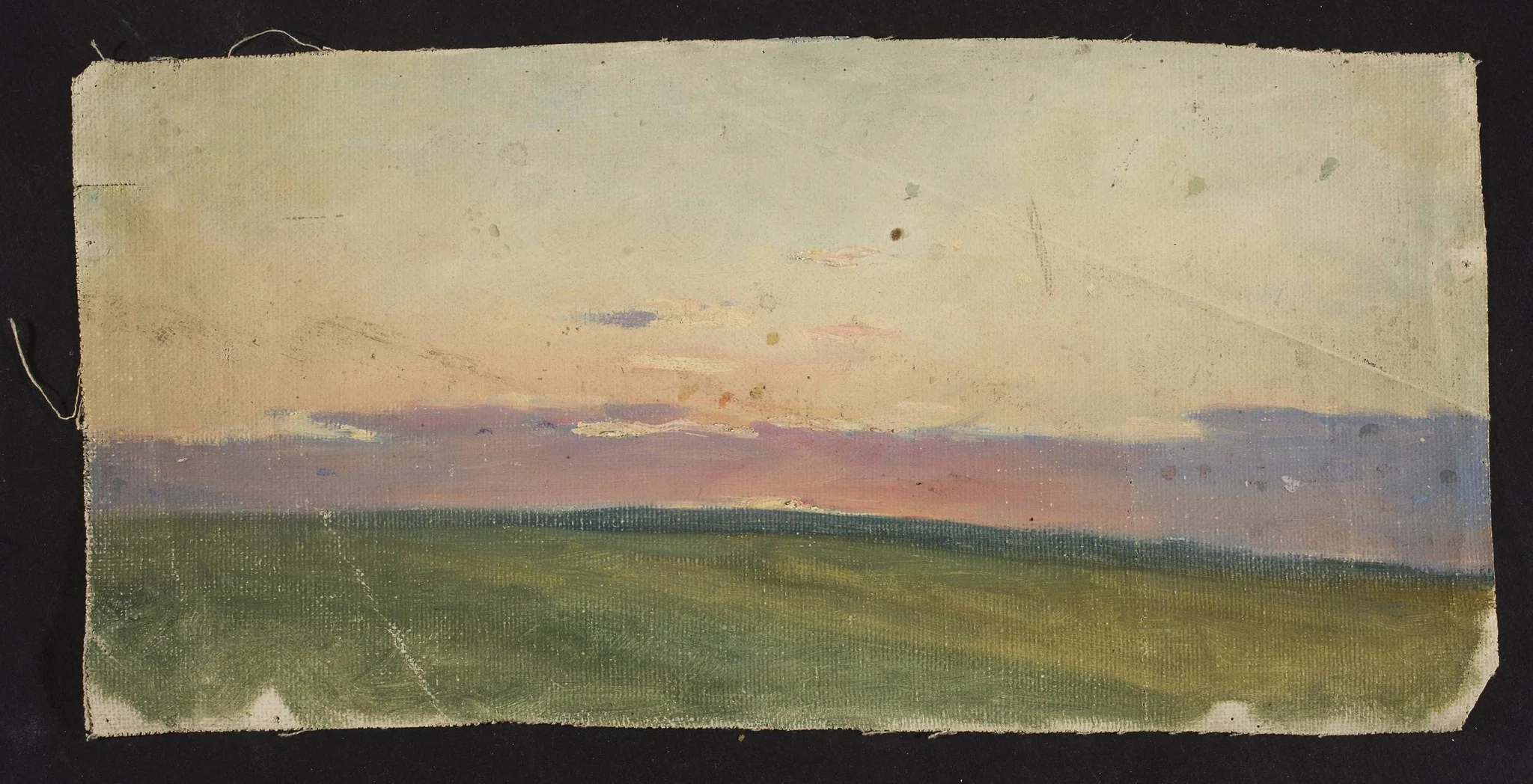 Study of a landscape at sunset, by Unknown, oil, 1825