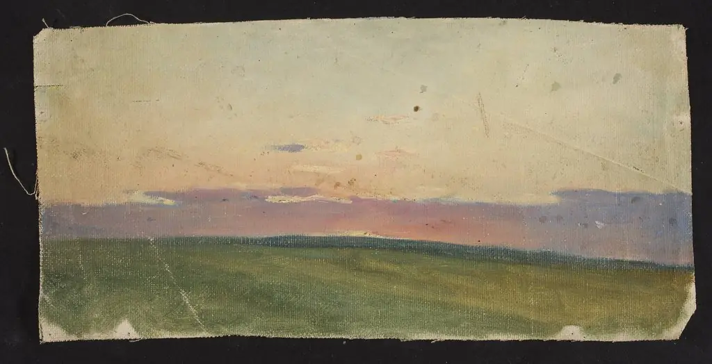 Study of a landscape at sunset