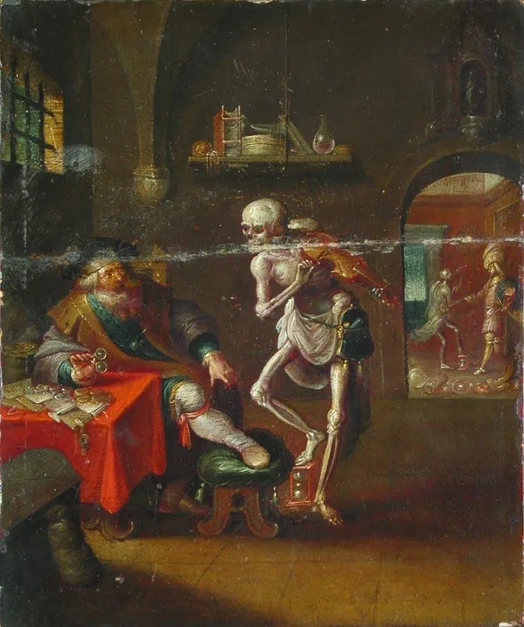 Death Playing the Violin (Death and a Money-Lender)