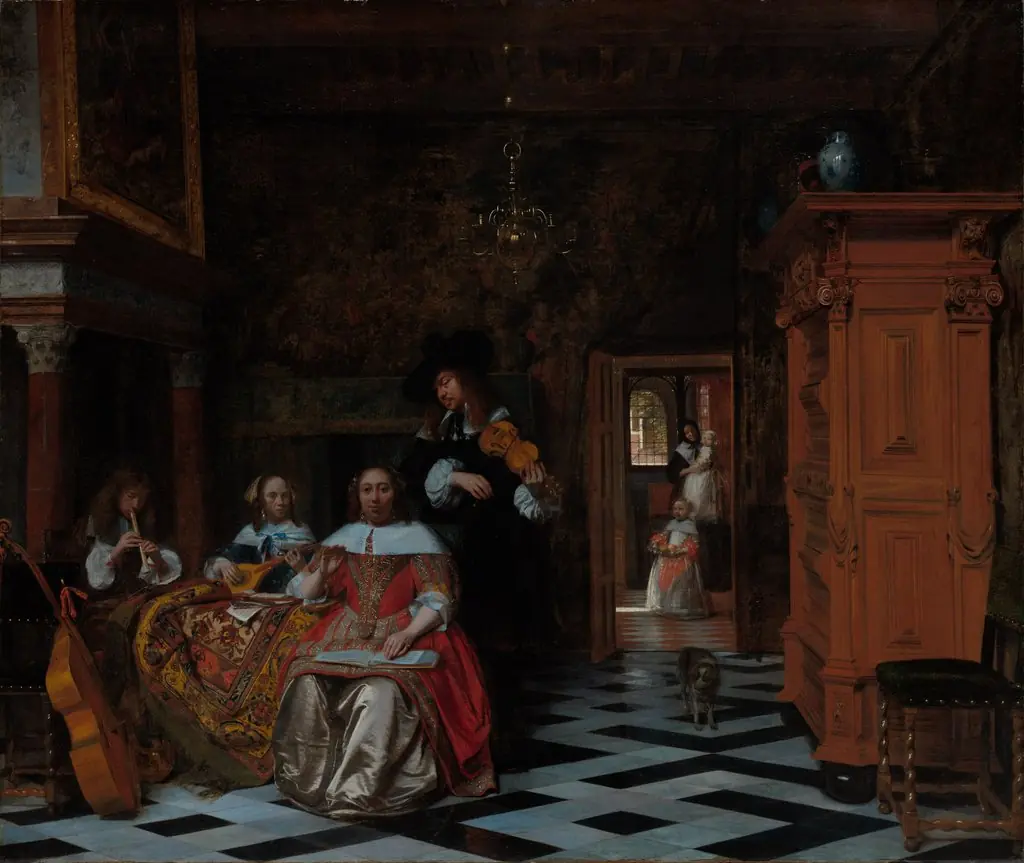 Portrait of a family making music
