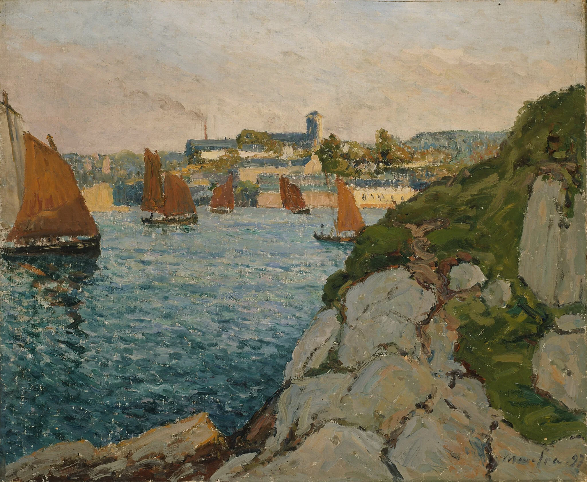 Douarnenez in Sunshine, by Maxime Maufra, oil, 1897