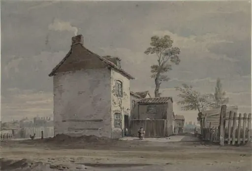 Cottages in a landscape