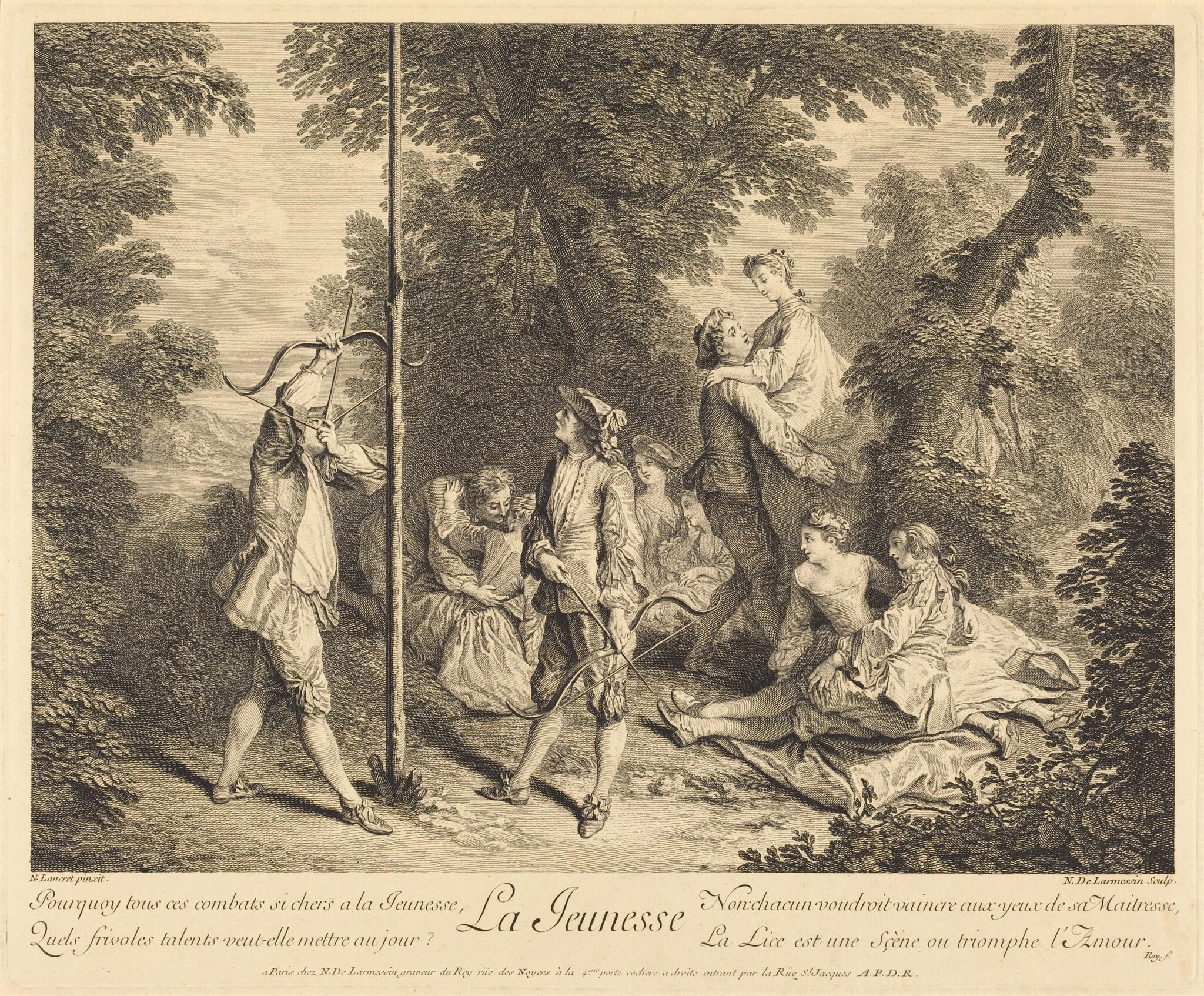 La jeunesse, by Nicolas de Larmessin IV, ink, 1735