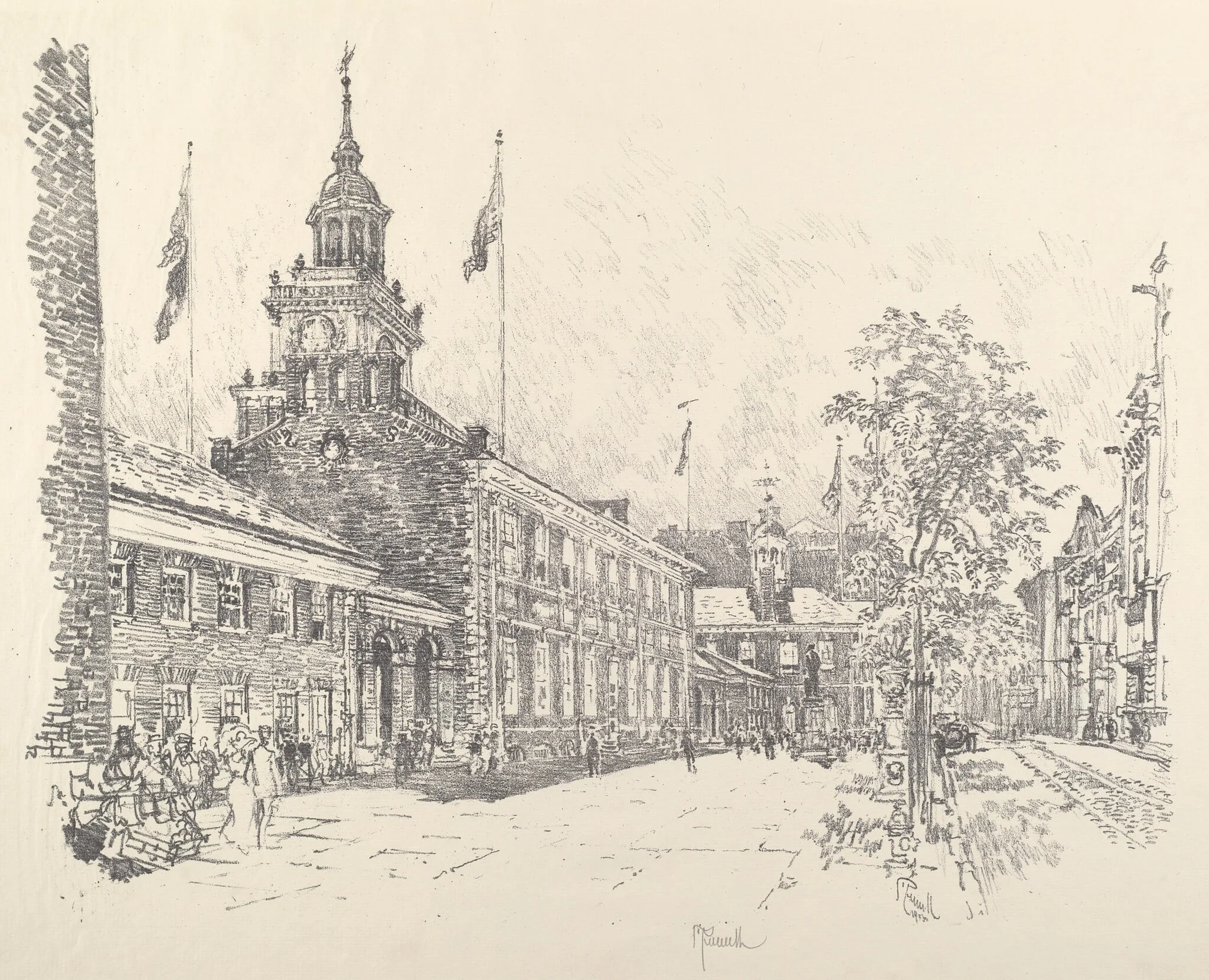 State Buildings, by Joseph Pennell, ink, 1912
