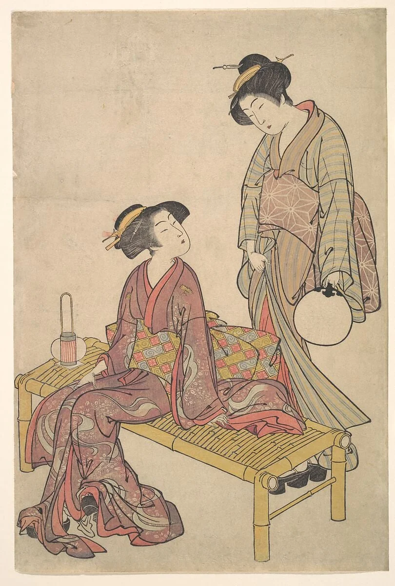 Tesage andon|The Hand Lantern, by Kitao Shigemasa, ink, 1790