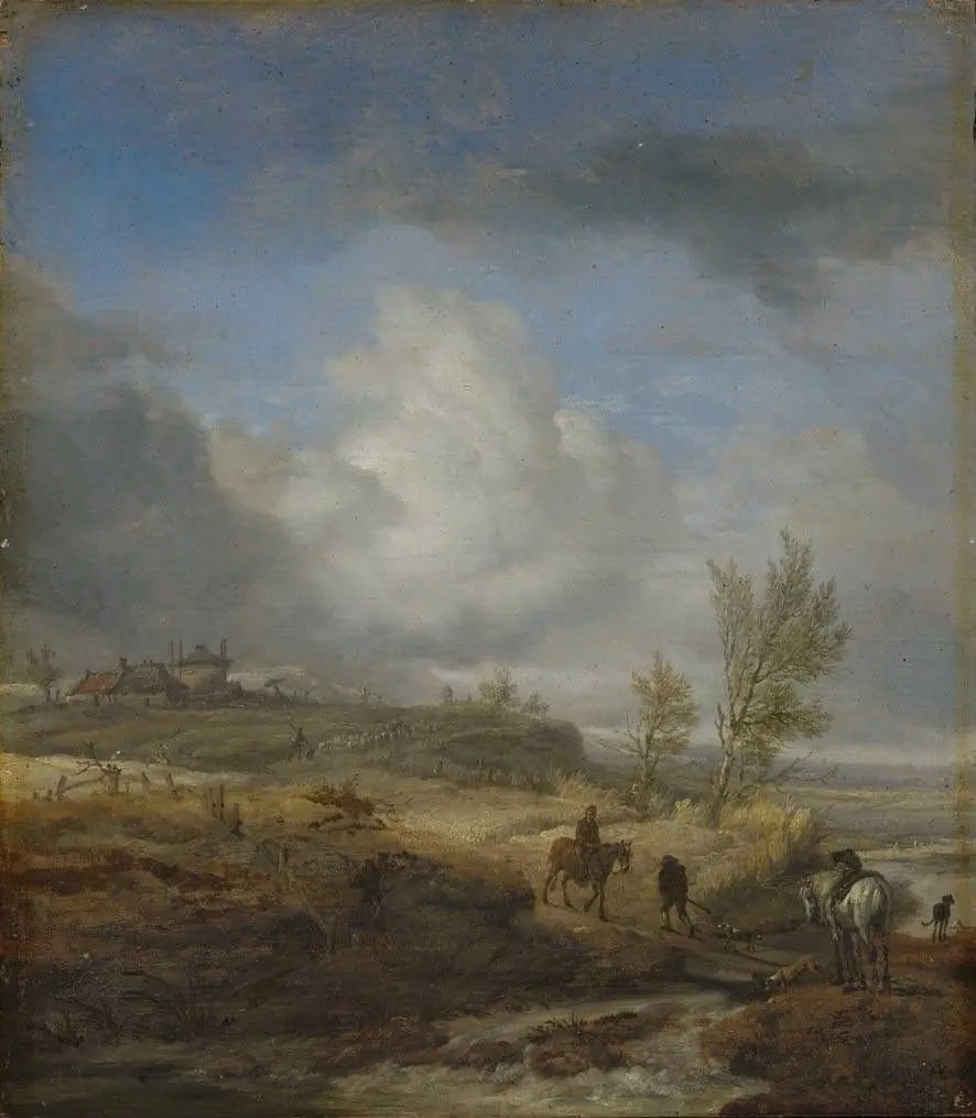Cloudy Dune Landscape