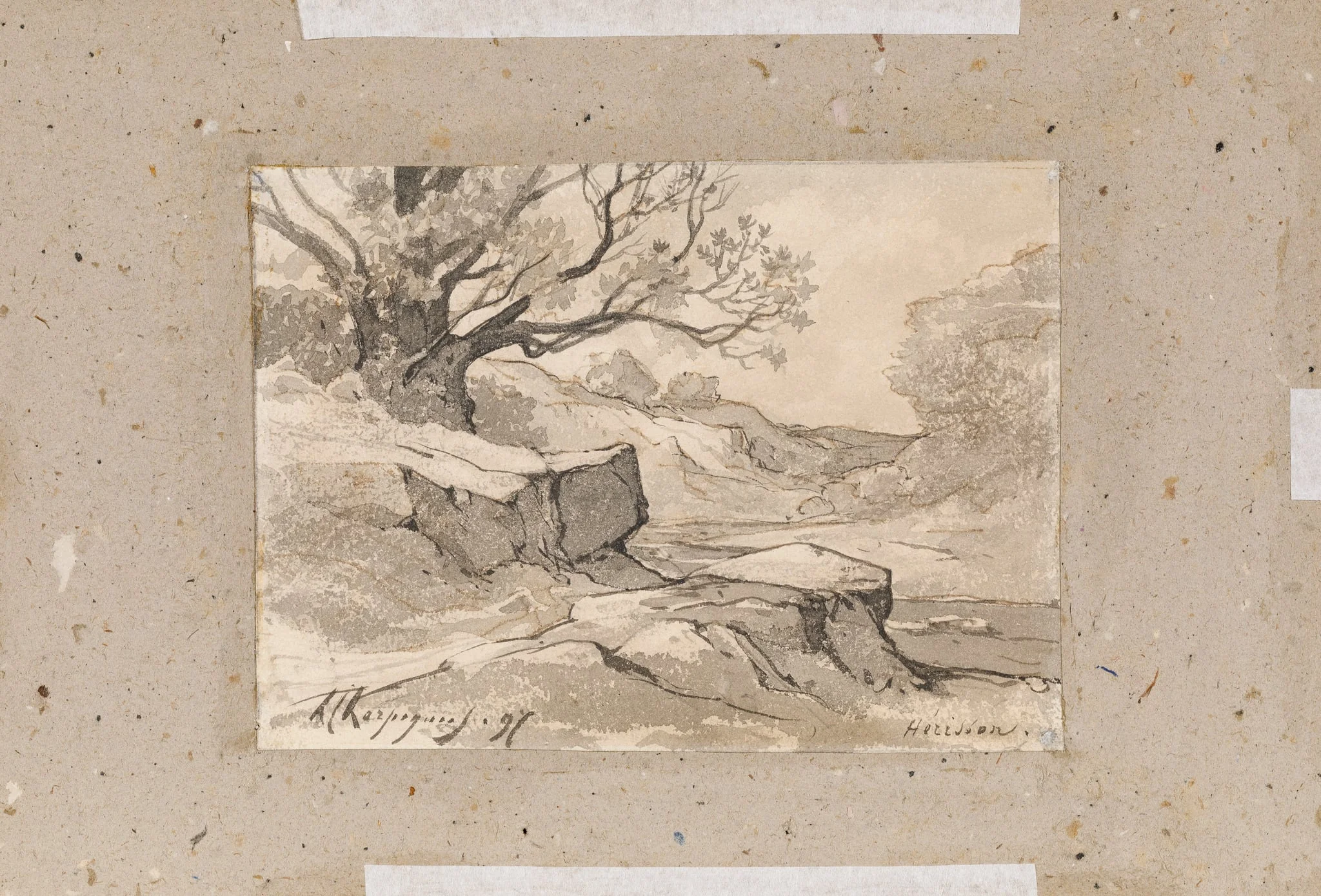 Peisaj din Hérisson, by Henri Harpignies, 1897