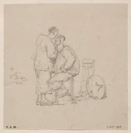 A barber and customer