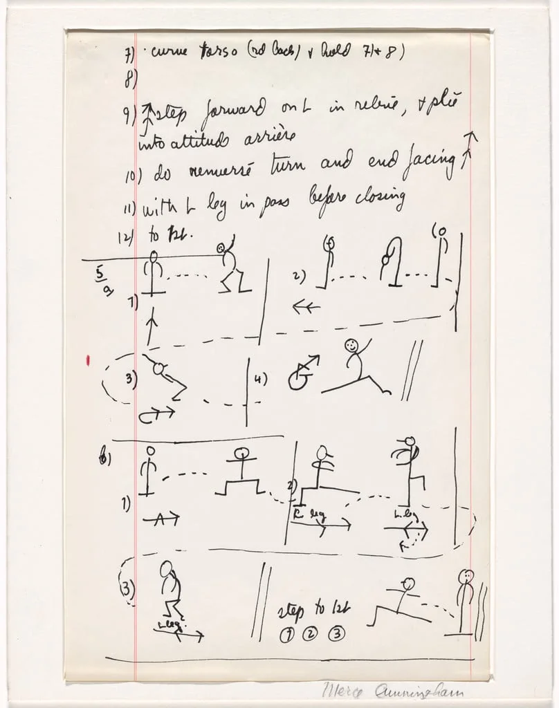 Untitled, by Merce Cunningham, graphite, 1962