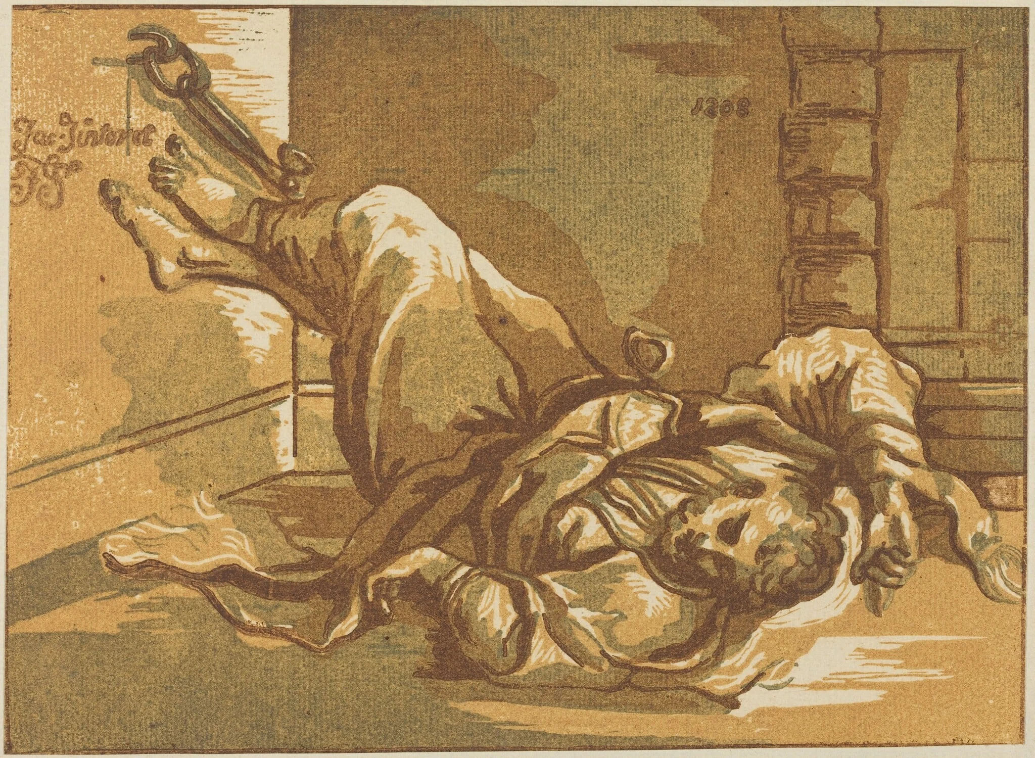 Man in Chains, by John Skippe, ink, 1808