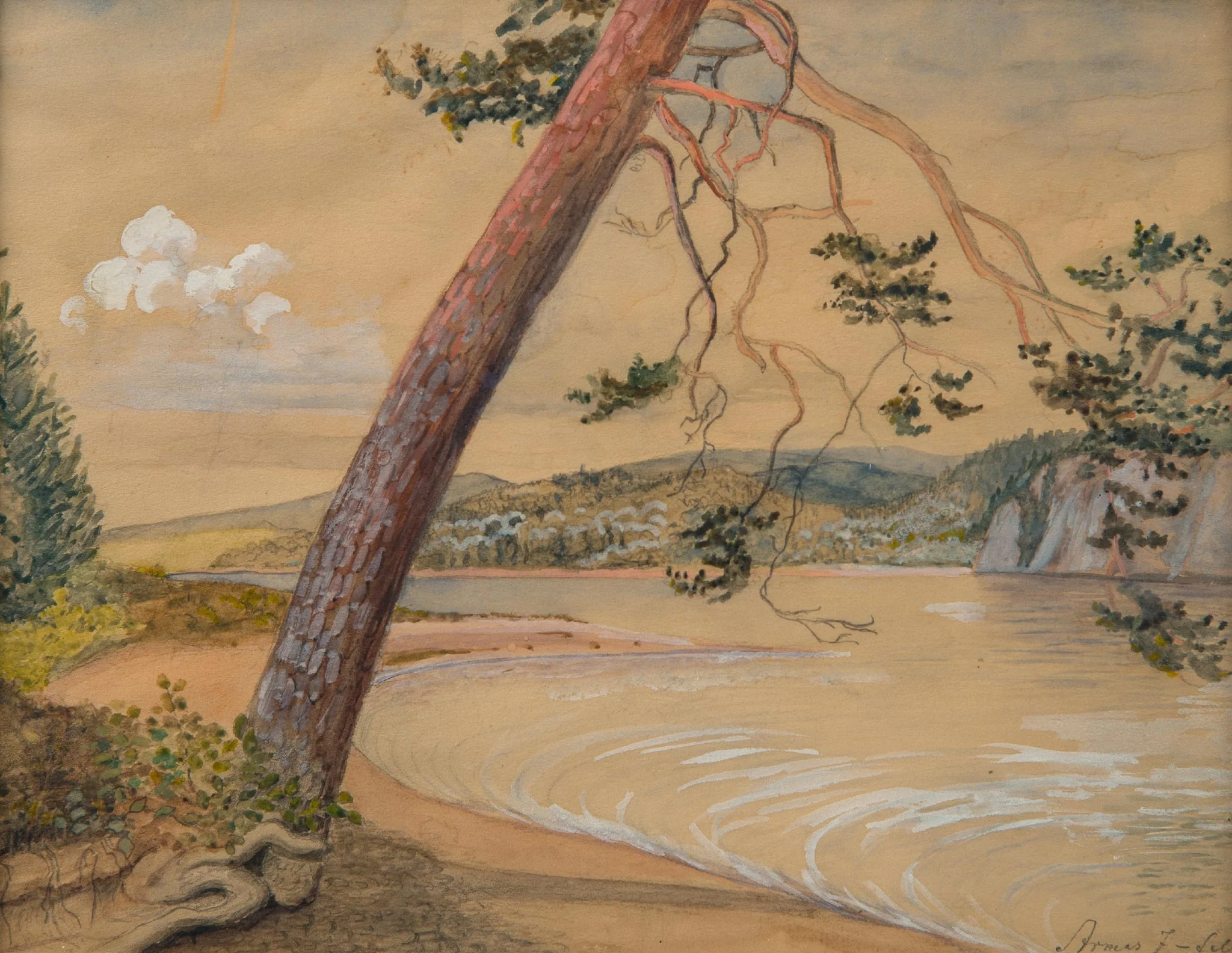 Mänty järven rannalla, by Armas Järnefelt, 1919
