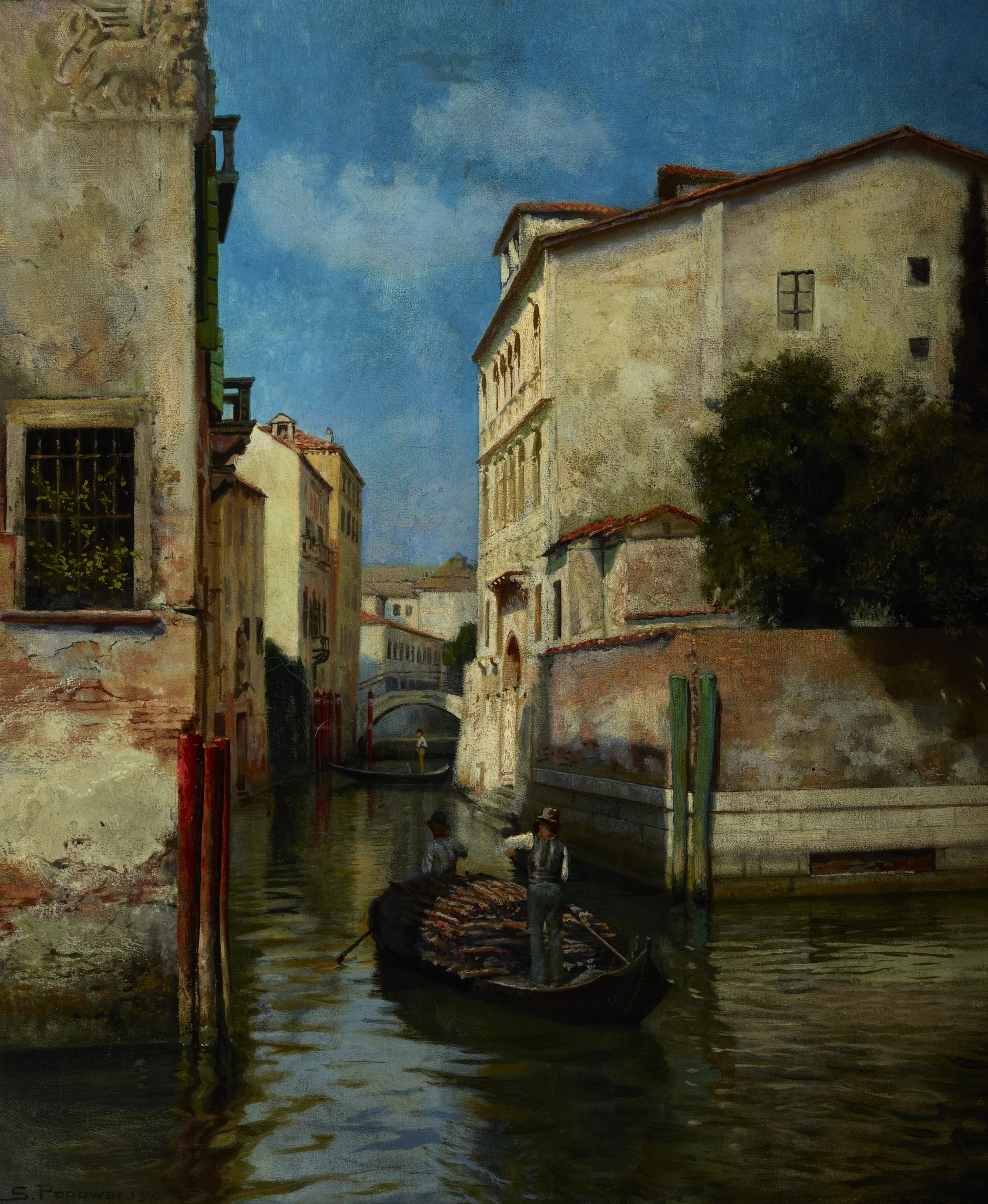Venice, by Stefan Popowski, oil, 1899