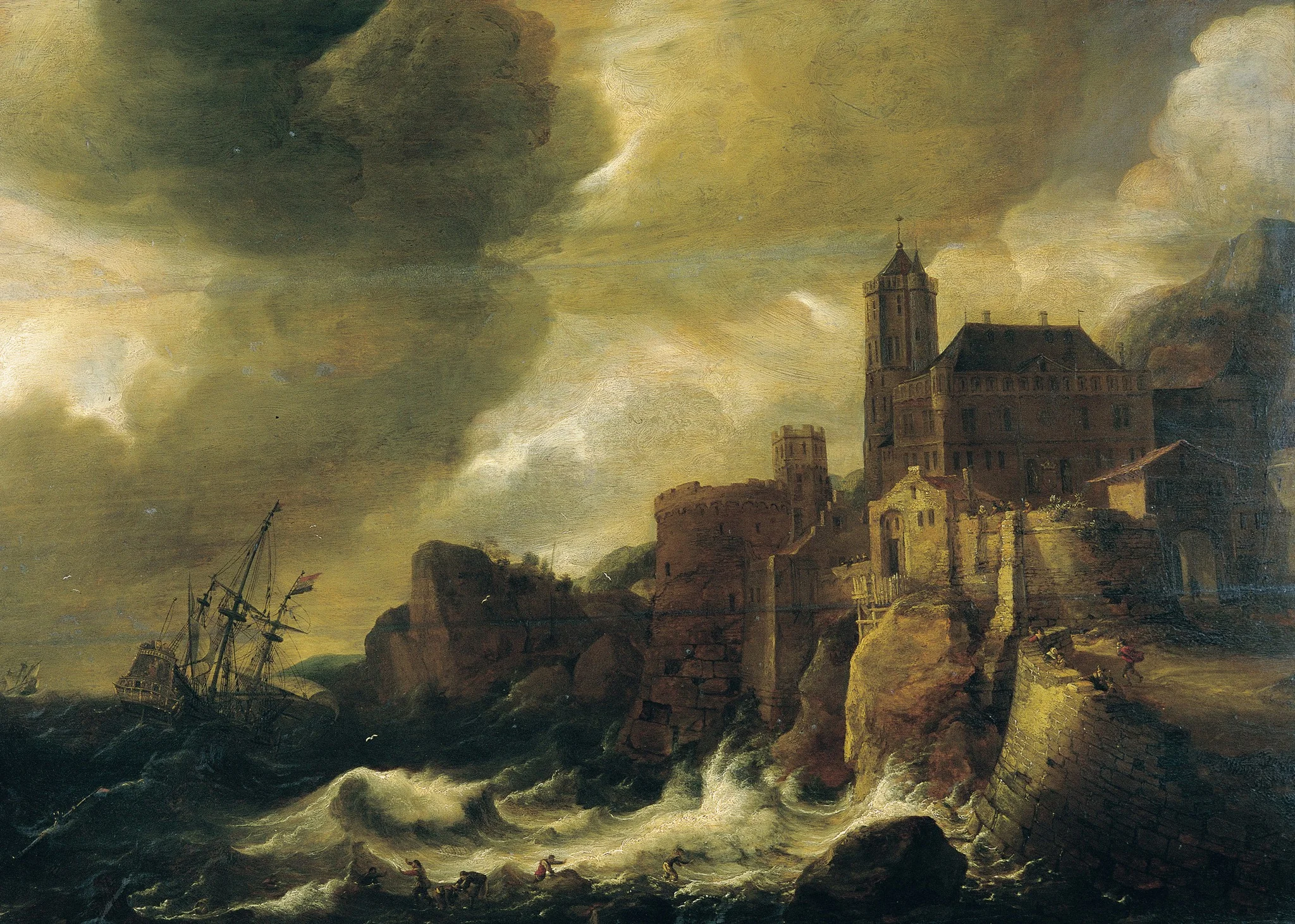 The shipwreck, by Ludolf Bakhuizen, unspecified, 1679