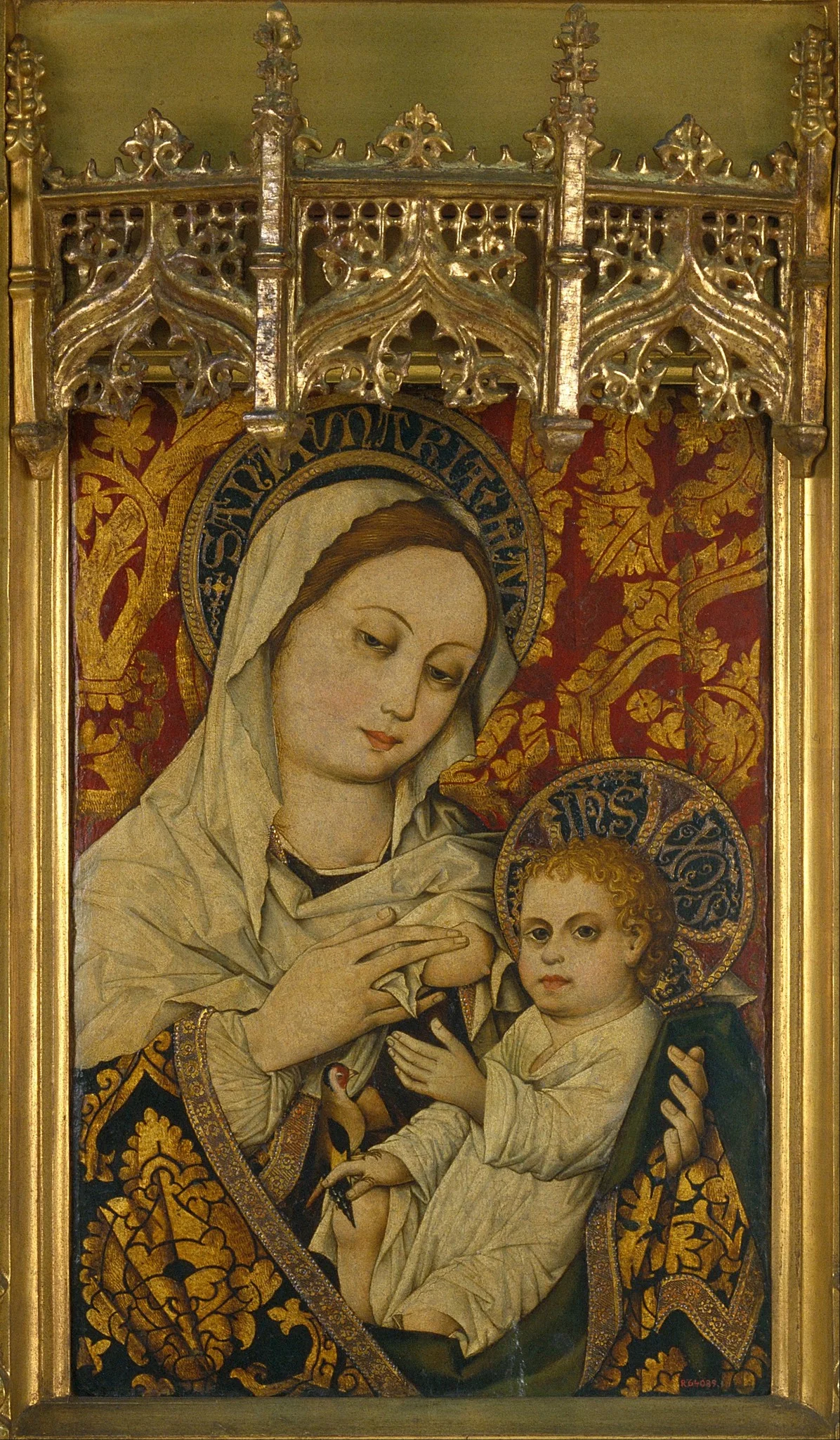 Virgin Suckling the Child, by Juan Sánchez de Castro, oil, 1451