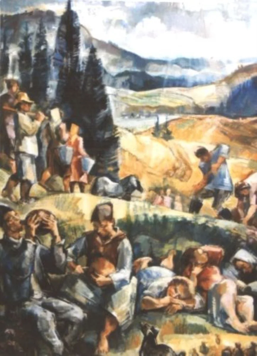 Culegători de cartofi, by Imre Nagy, unspecified, 1966