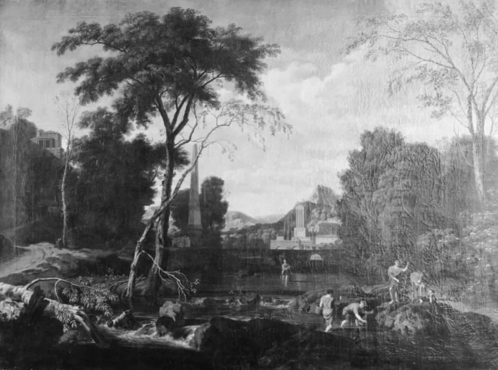 Arcadian Landscape, by Unknown, unspecified, 1696