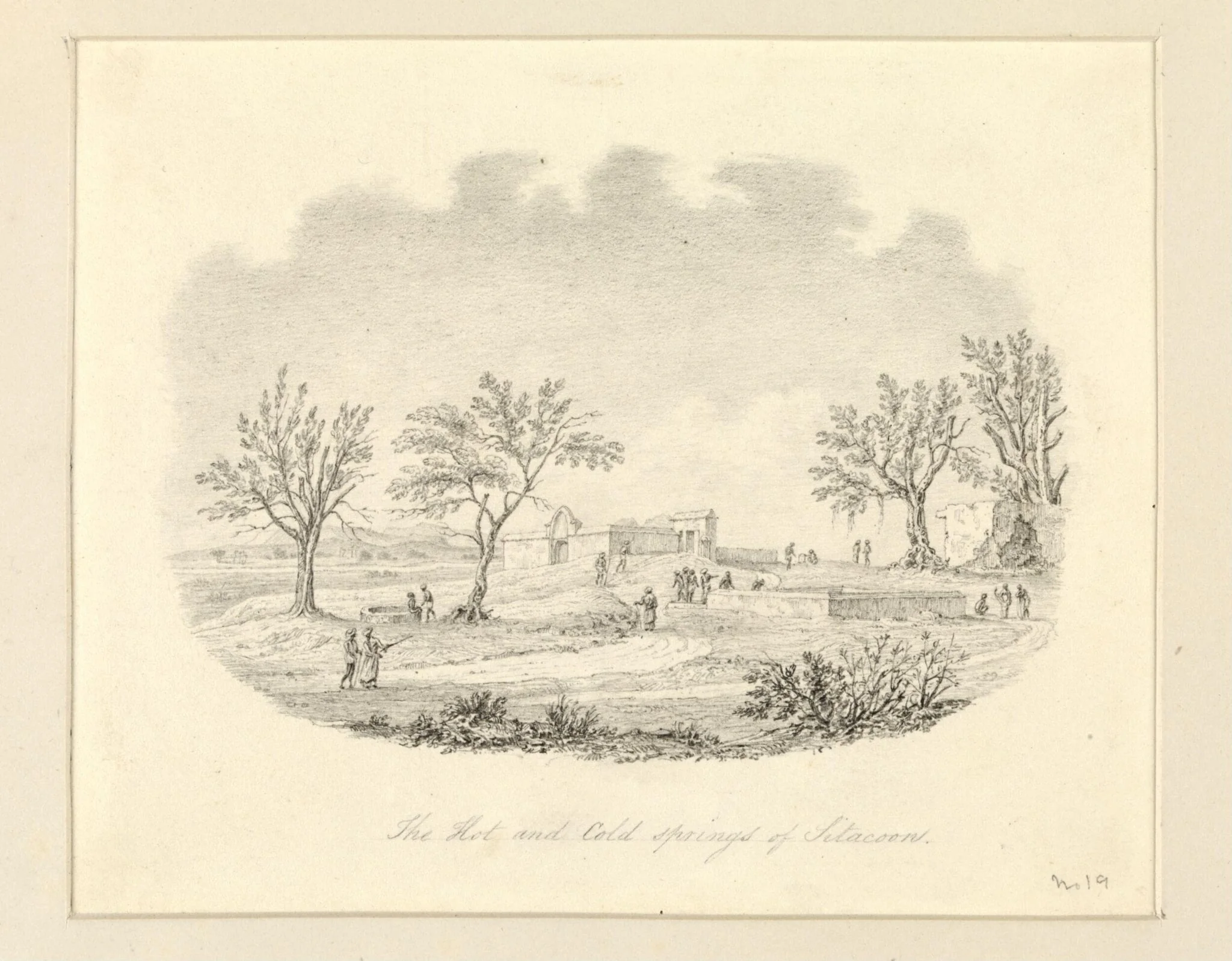 The hot and cold springs of Sitacoon, by Robert Captain Smith, 1828