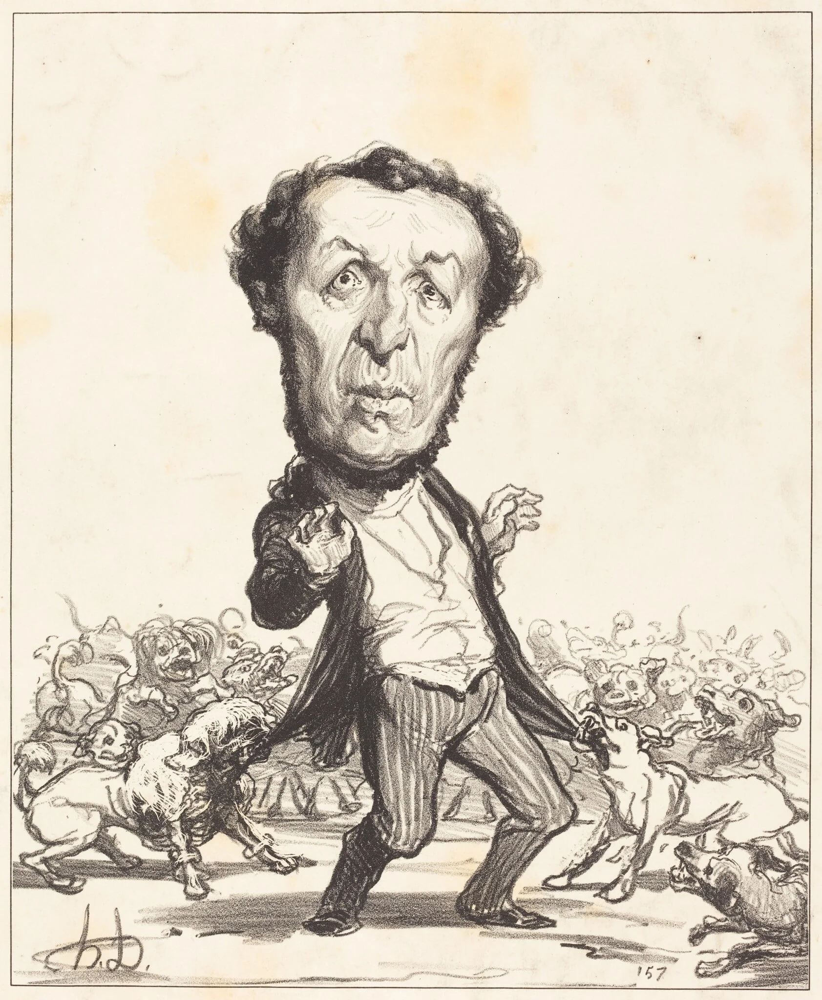 Ovide Remilly, by Honoré Daumier, ink, 1850