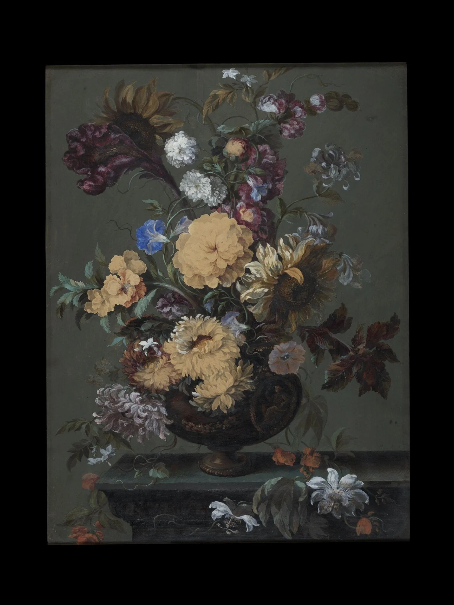 Flowers in a Vase, by Mary RA Moser, watercolor, 1763