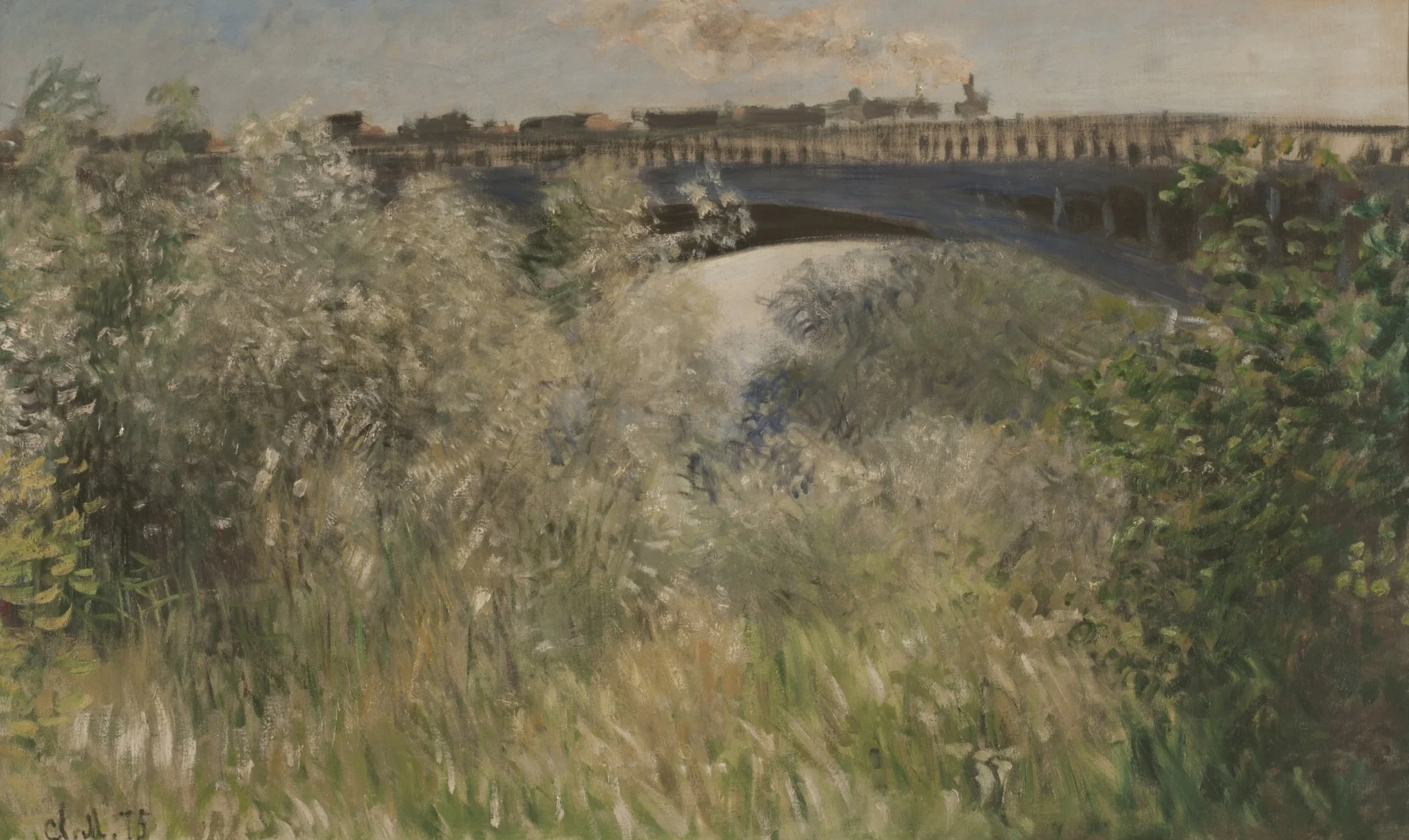 Le Pont d`Argenteuil (El Puente de Argenteuil), by Claude Monet, oil, 1875